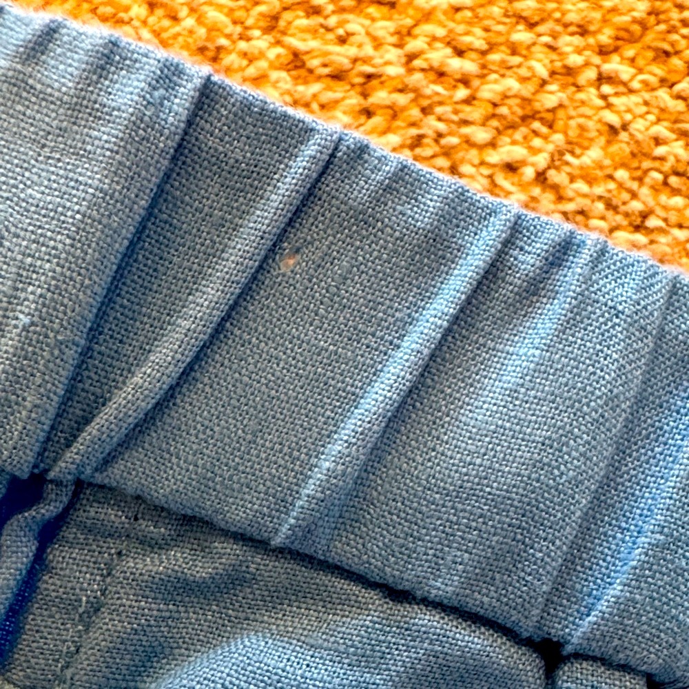 Eileen Fisher Sky Blue 100% Organic Linen Lantern Pant w/ Pockets - Picture 12 of 13